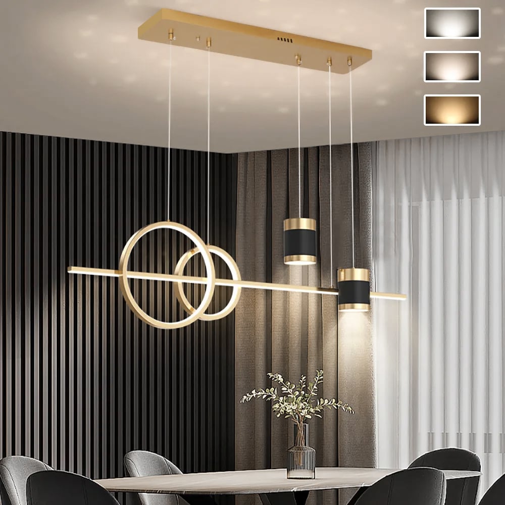 Customer Reviews for Gold Kitchen Island light Geometric Starry Pendant Light