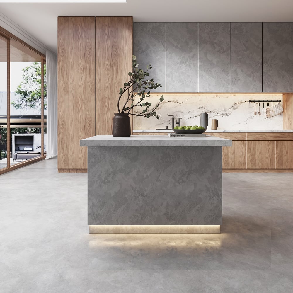 Otázky a odpovědi pro 50" dřevěný kuchyňský ostrůvek ve stylu Japandi s více úložišti a LED světle šedou