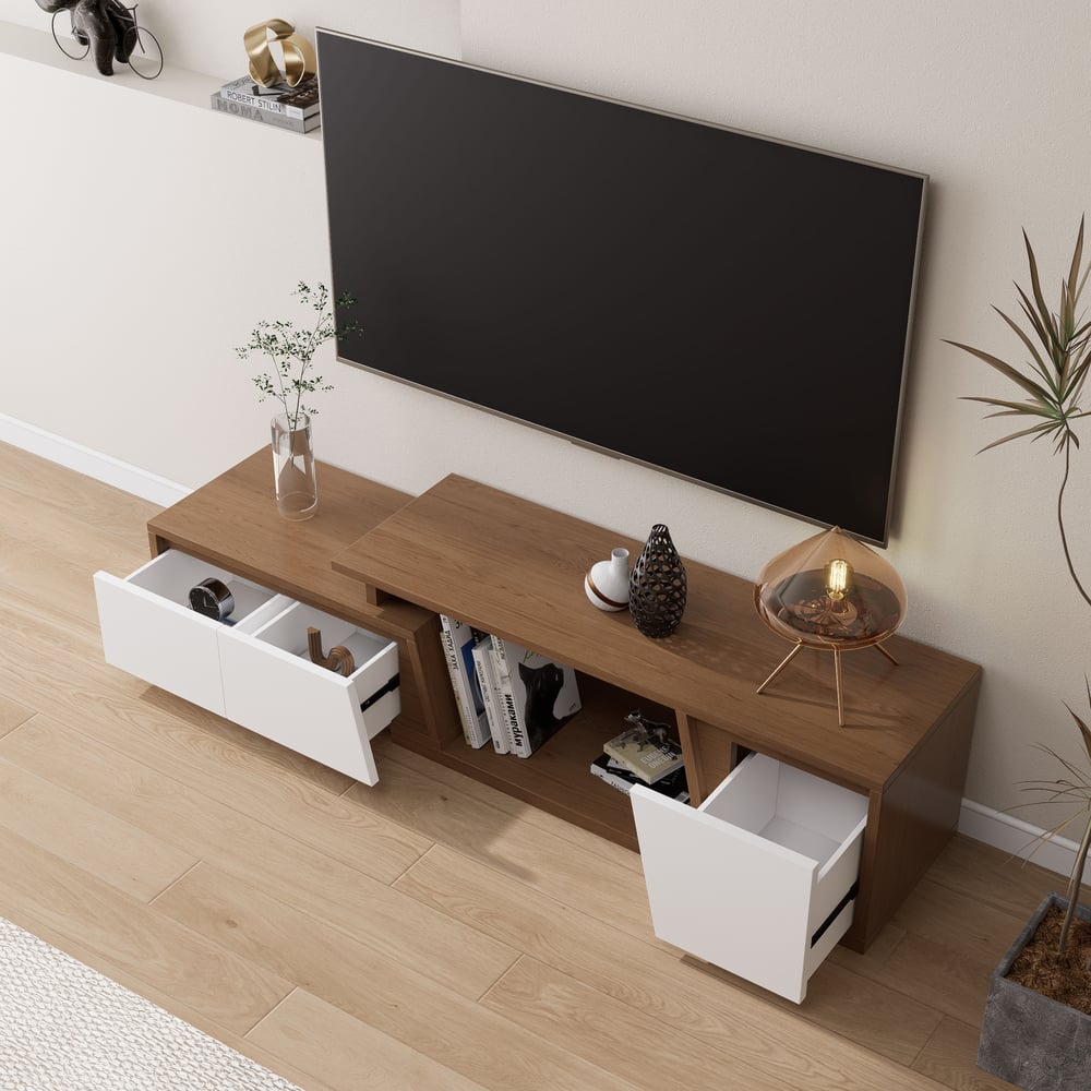Questions and Answers for Fero 120 cm - 180 cm Extendable TV Stand with 3 Drawers