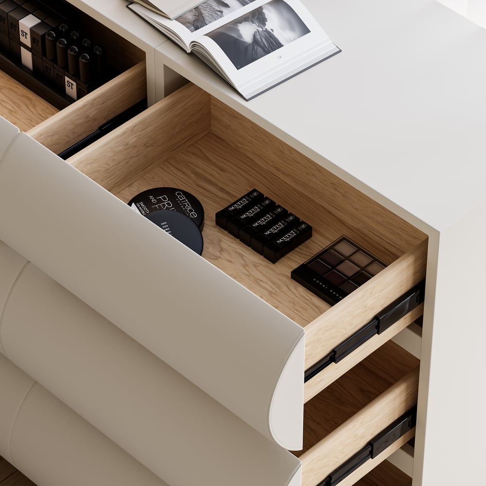 Questions and Answers for Humply 59" Leather White 9-Drawer Dresser Chest