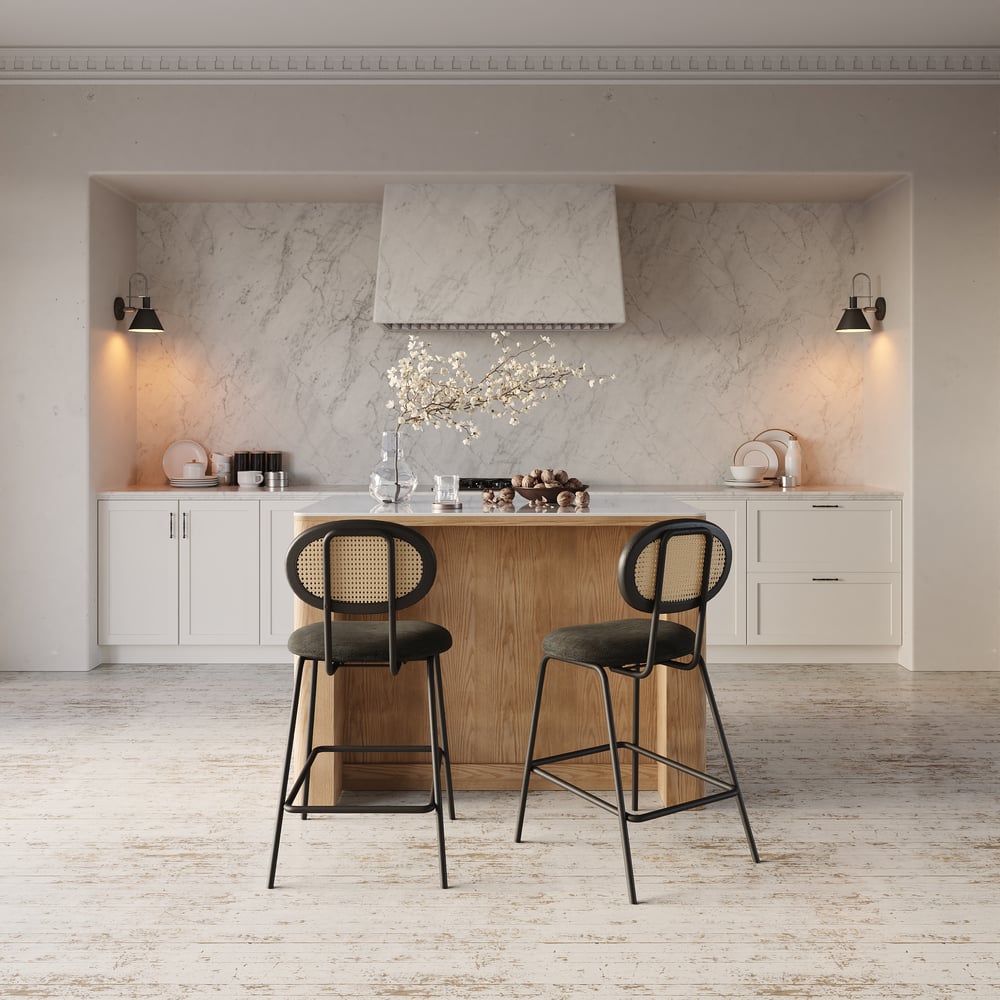 1290mm Kitchen Island Sintered Stone Top with Storage Whitewash Modern｜Homary  UK