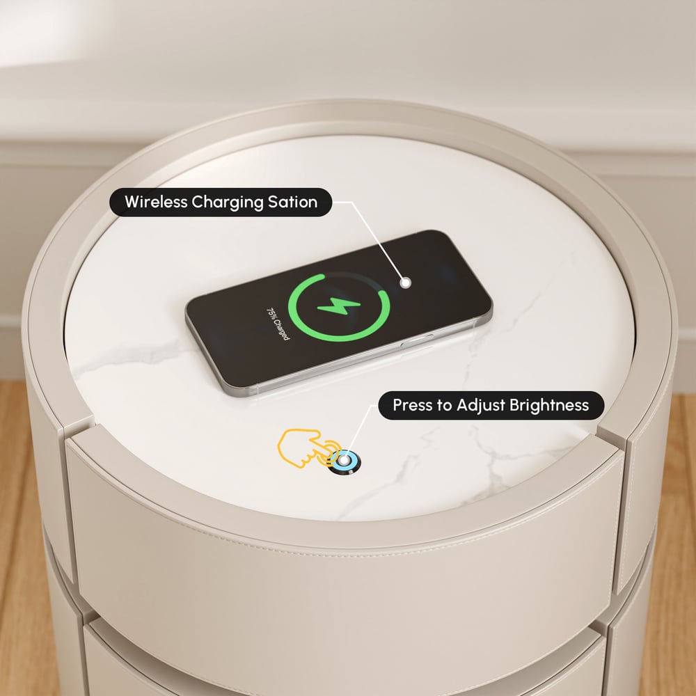 Modern Leather King Size Floating Bedroom Set with Light & Adjustable Headboard Modern Leather King Size Floating Bedroom Set with Light & Adjustable Headboard window image