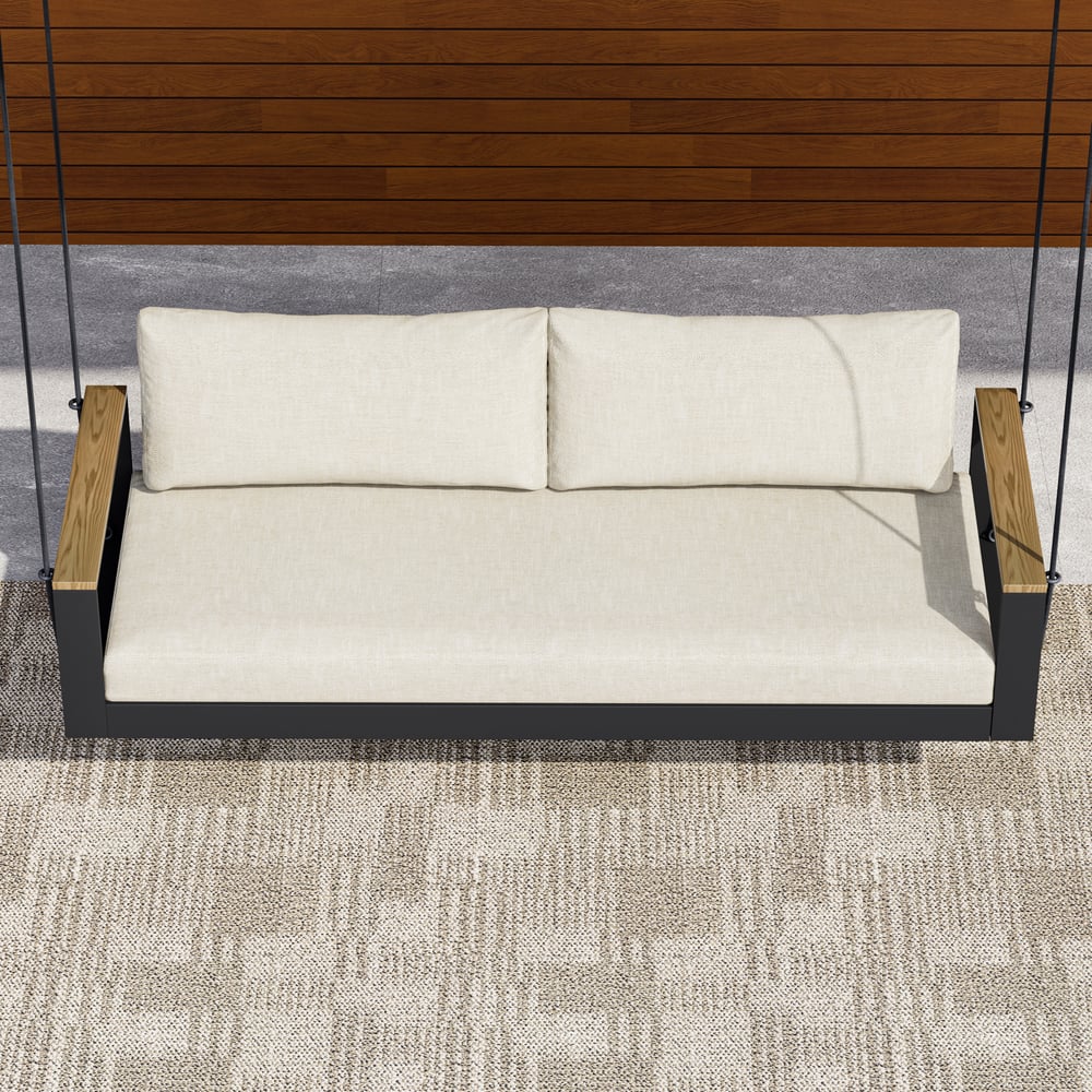 Avaliações de clientes sobre Espreguiçadeira suspensa Axis Outdoor em alumínio bege com almofada