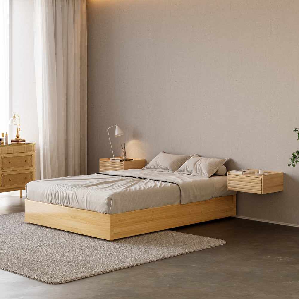 Questions and Answers for Japandi King Size Natural Bed Frame with Storage