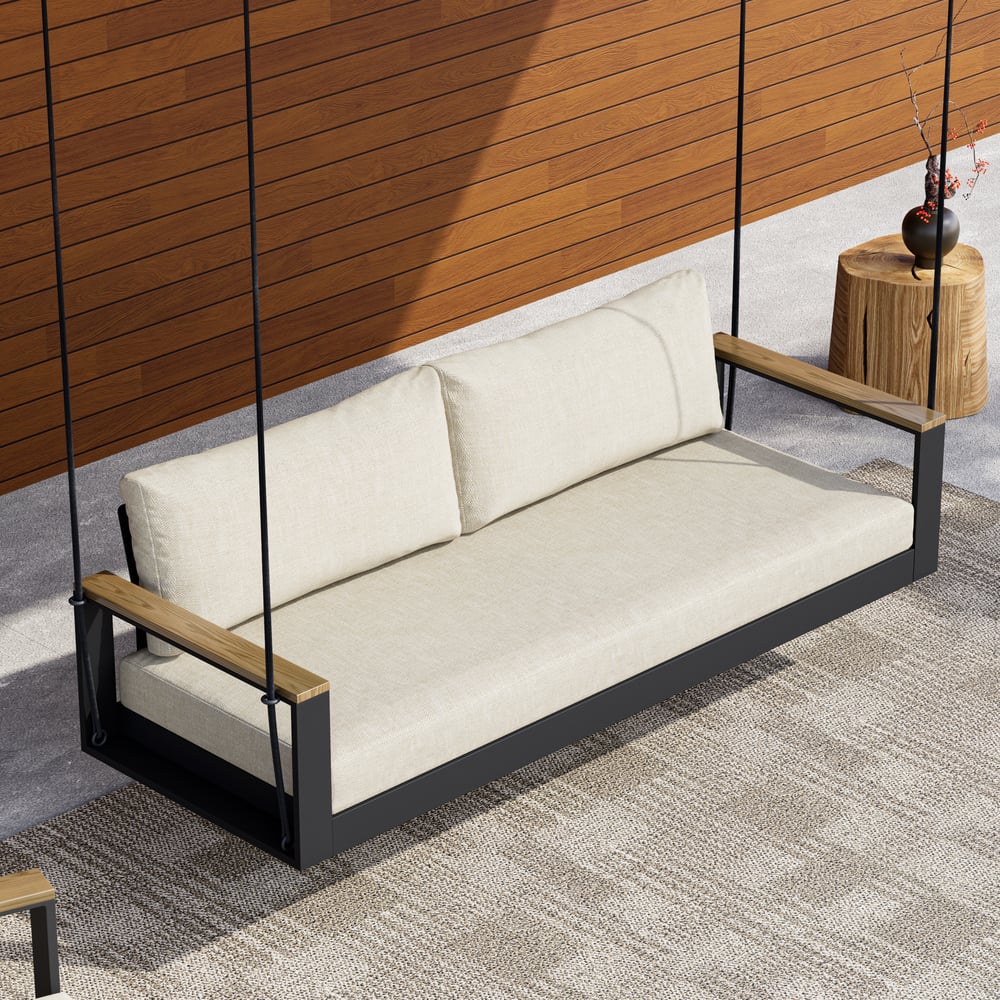 Avaliações de clientes sobre Espreguiçadeira suspensa Axis Outdoor em alumínio bege com almofada