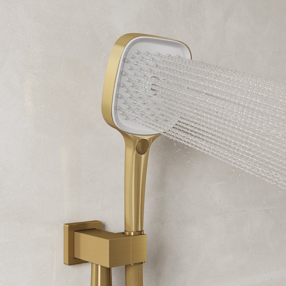 Questions and Answers for Luxury Gold Thermostatic Shower System with Overhead Rainfall & Handheld Spray