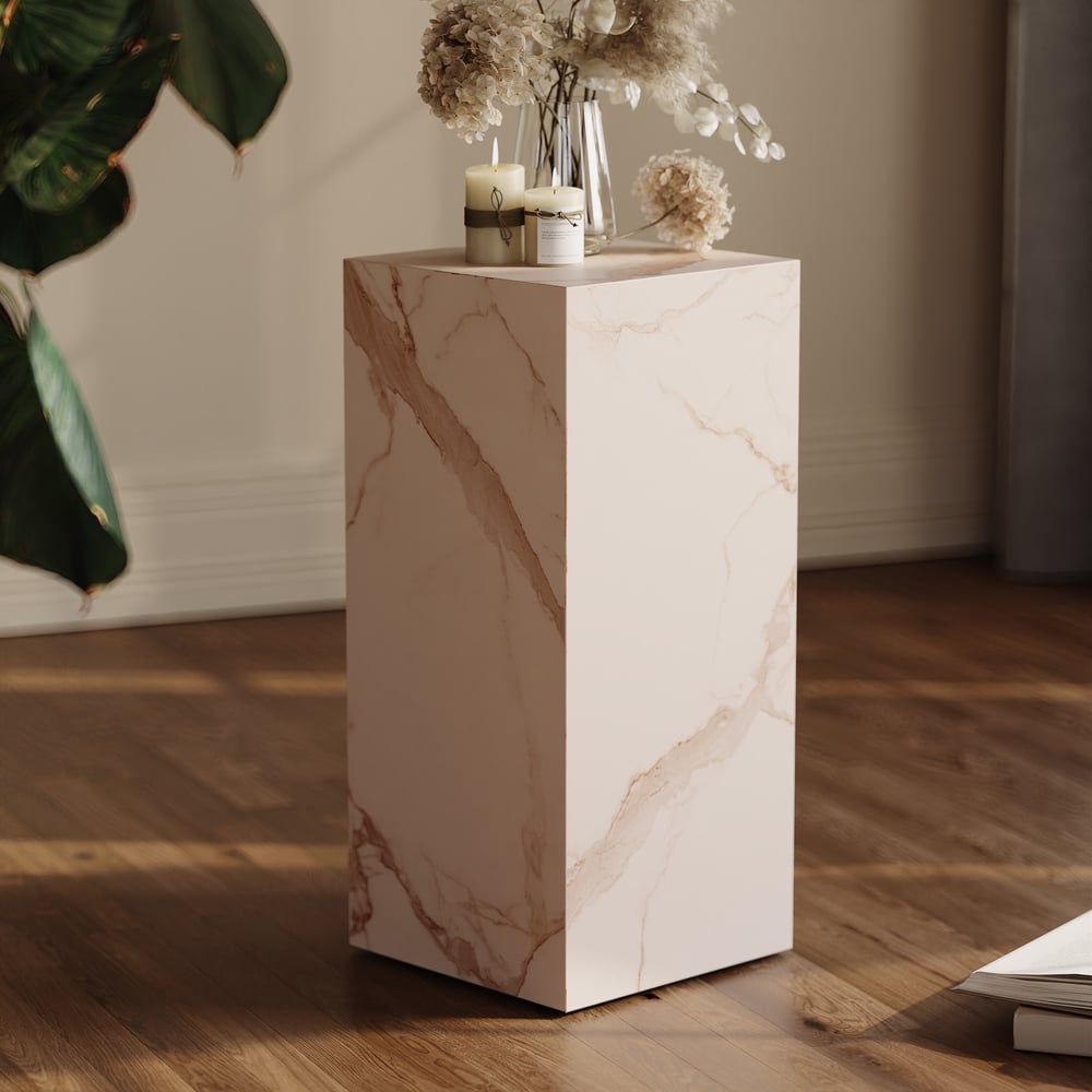 Customer Reviews for Beige Sintered Stone Plinth Pedestal Plant Stand & Side Table