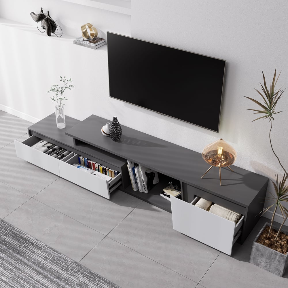 Customer Reviews for Fero Extendable TV Stand with 3 Drawers(71"-120")