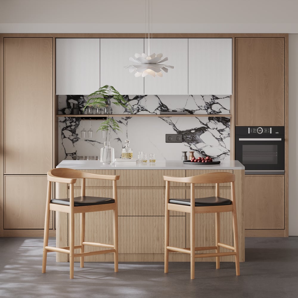 Questions and Answers for Acurv Modern Walnut Solid Wood Counter Stool with Black Faux Leather Upholstery