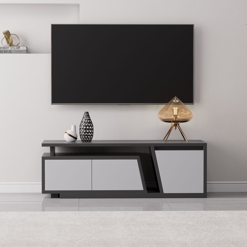 Questions et Réponses pour Meuble TV extensible Fero 120 - 180 cm avec 3 tiroirs - gris