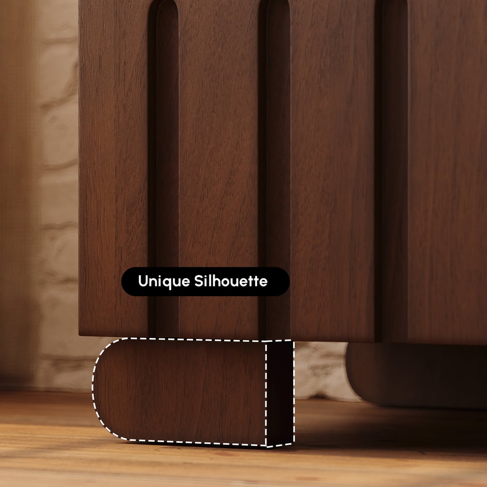 Modern Solid Wood King Upholstered Bed & 2 Drawer Ash Wood Nightstand Set window image