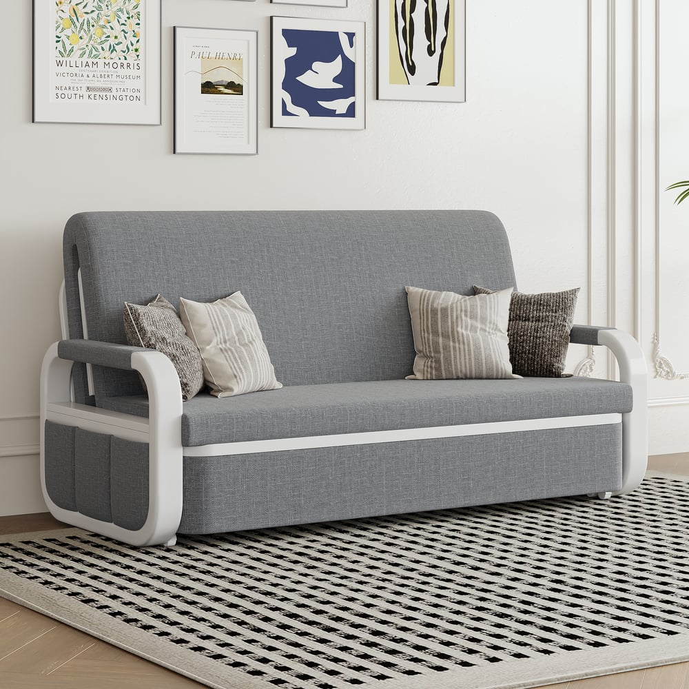 Questions and Answers for 62" Queen 2-Seater Linen Convertible Sleeper Sofa