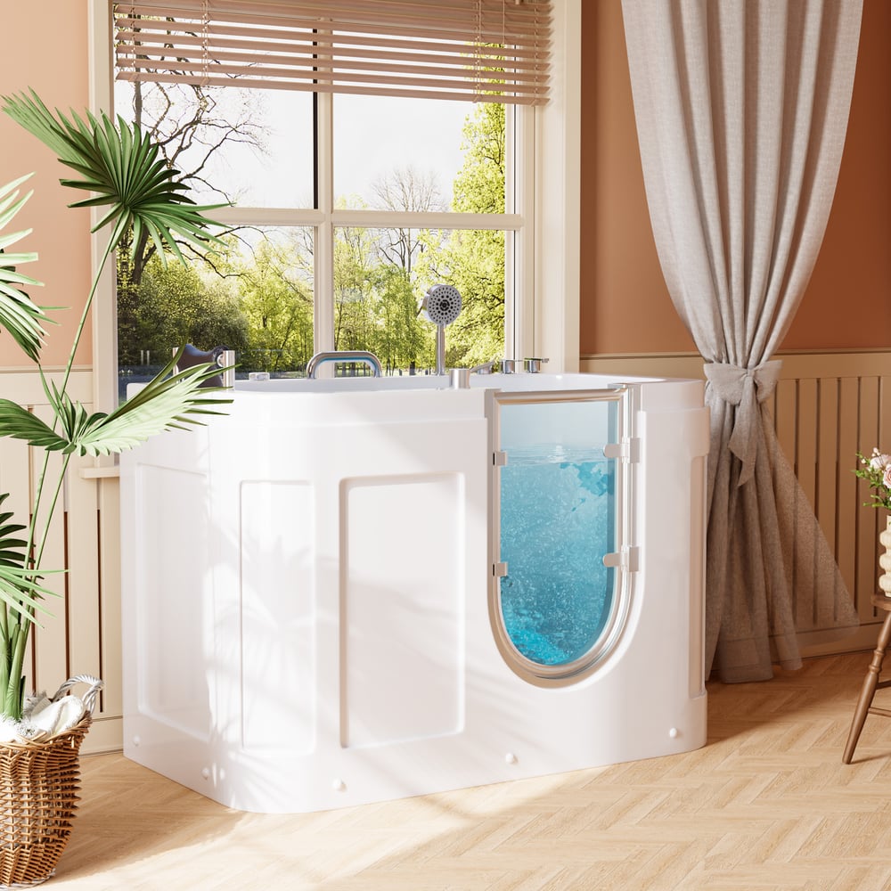 Questions and Answers for Walk In Tub Built-in Seat Tub Air Jets & Whirlpool Massage Jets with Thermostat Control