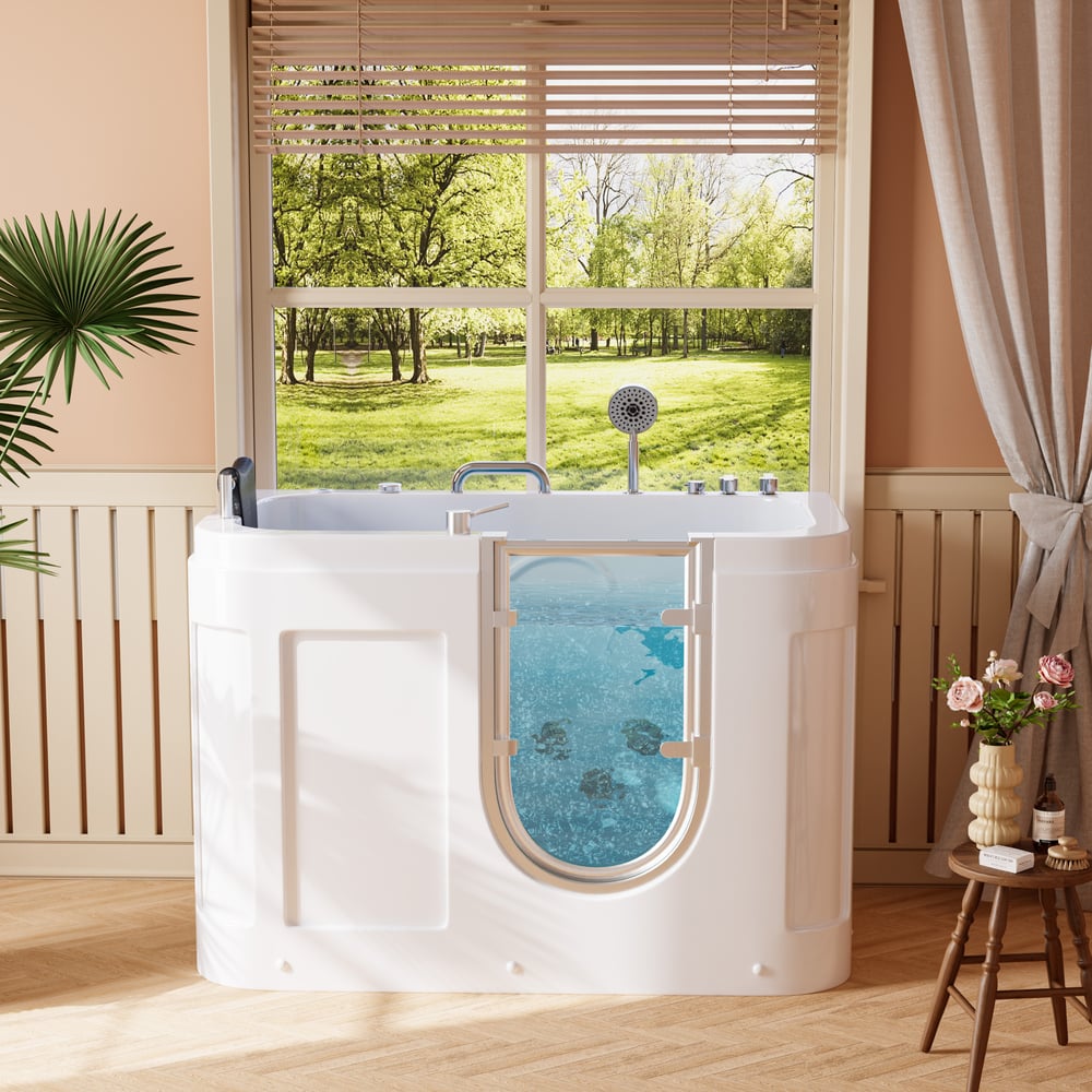 Questions and Answers for Walk In Tub Built-in Seat Tub Air Jets & Whirlpool Massage Jets with Thermostat Control