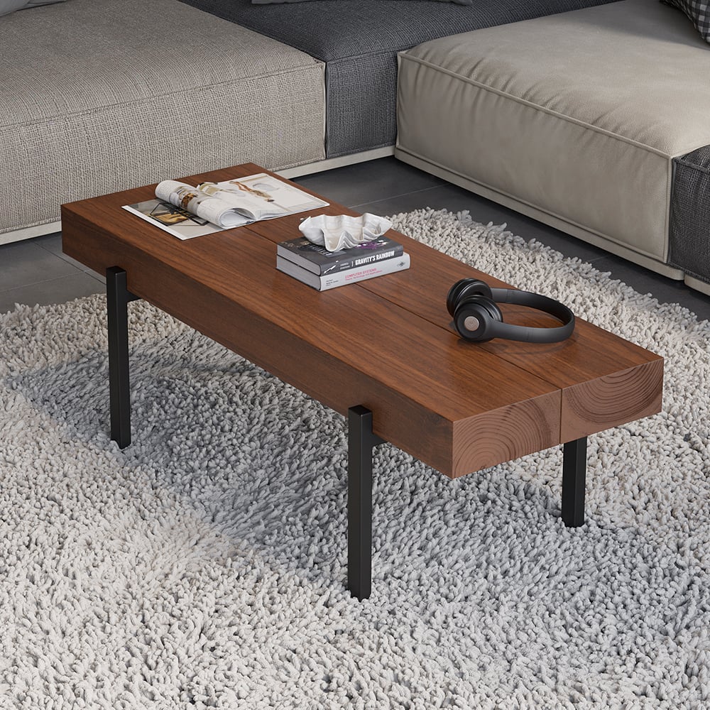 Questions and Answers for 1000mm Rustic Narrow Coffee Table Pine Wood Top for Small Space