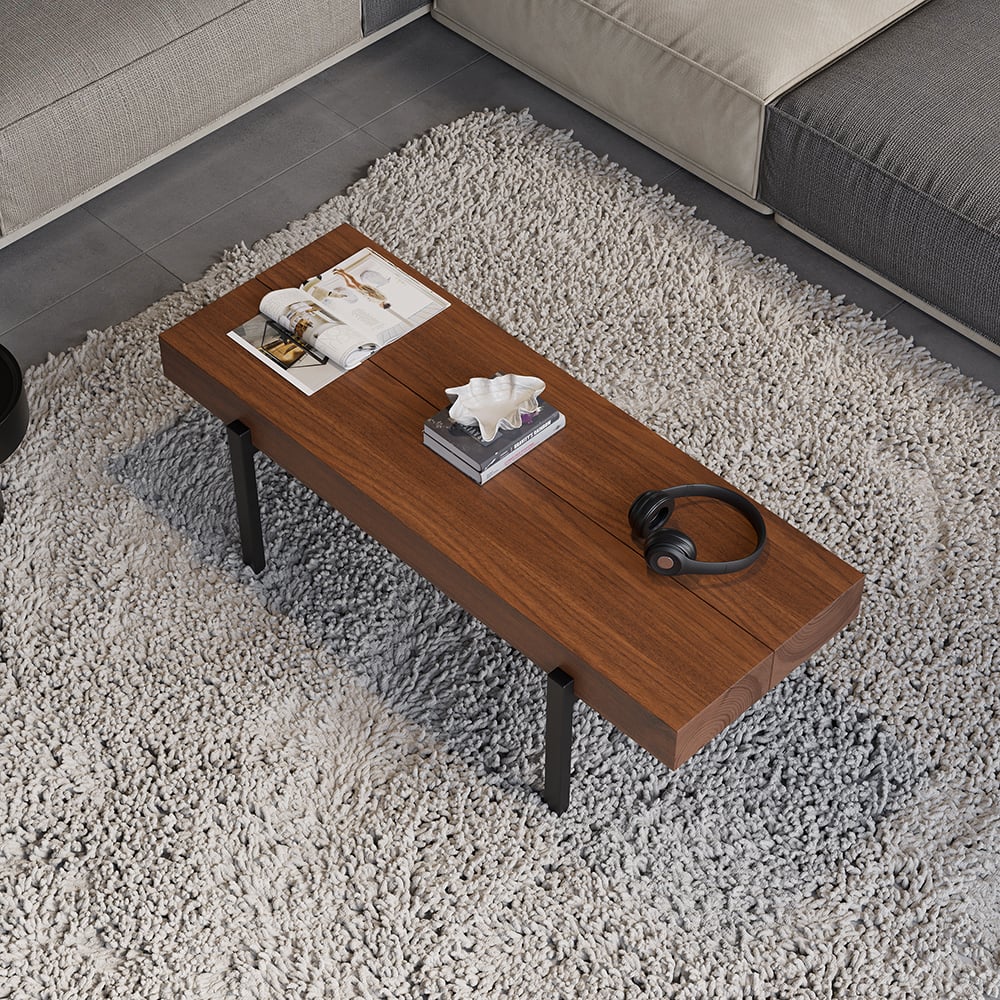 Questions and Answers for 1000mm Rustic Narrow Coffee Table Pine Wood Top for Small Space