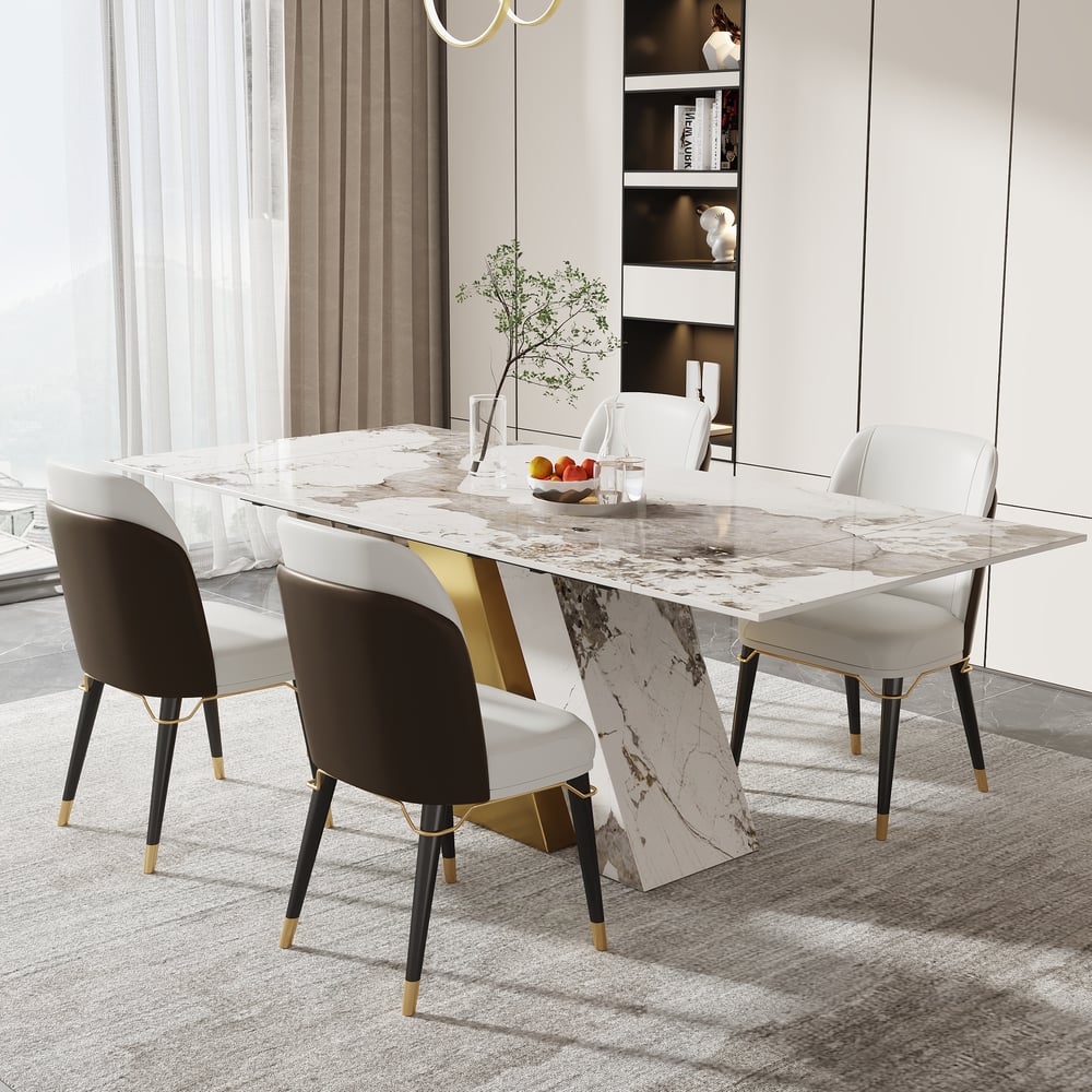 Vragen en antwoorden voor 1600 mm - 2000 mm moderne uitschuifbare eettafel van gesinterde stenen stoelen voor 4-6 personen