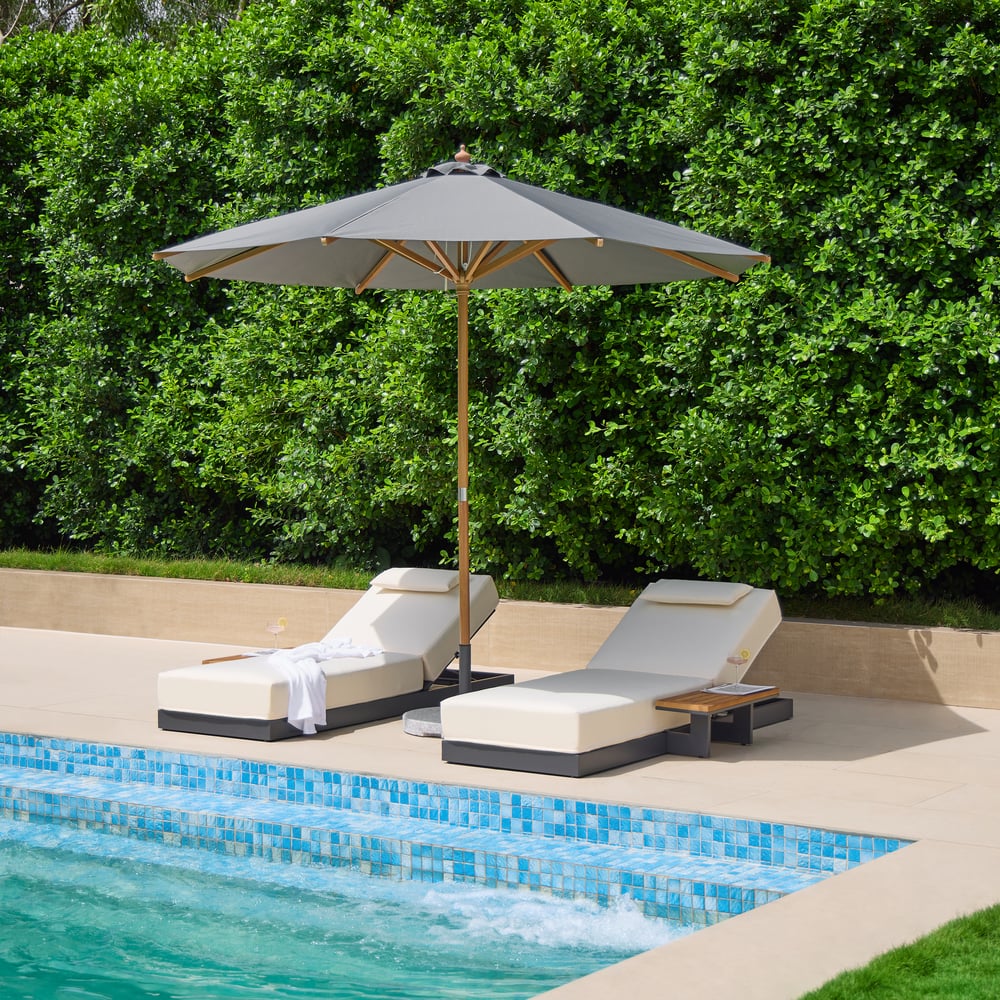 Customer Reviews for Axis Wood & Aluminum Outdoor Lounger Daybed Patio Furniture in Beige Cushion with Pillow