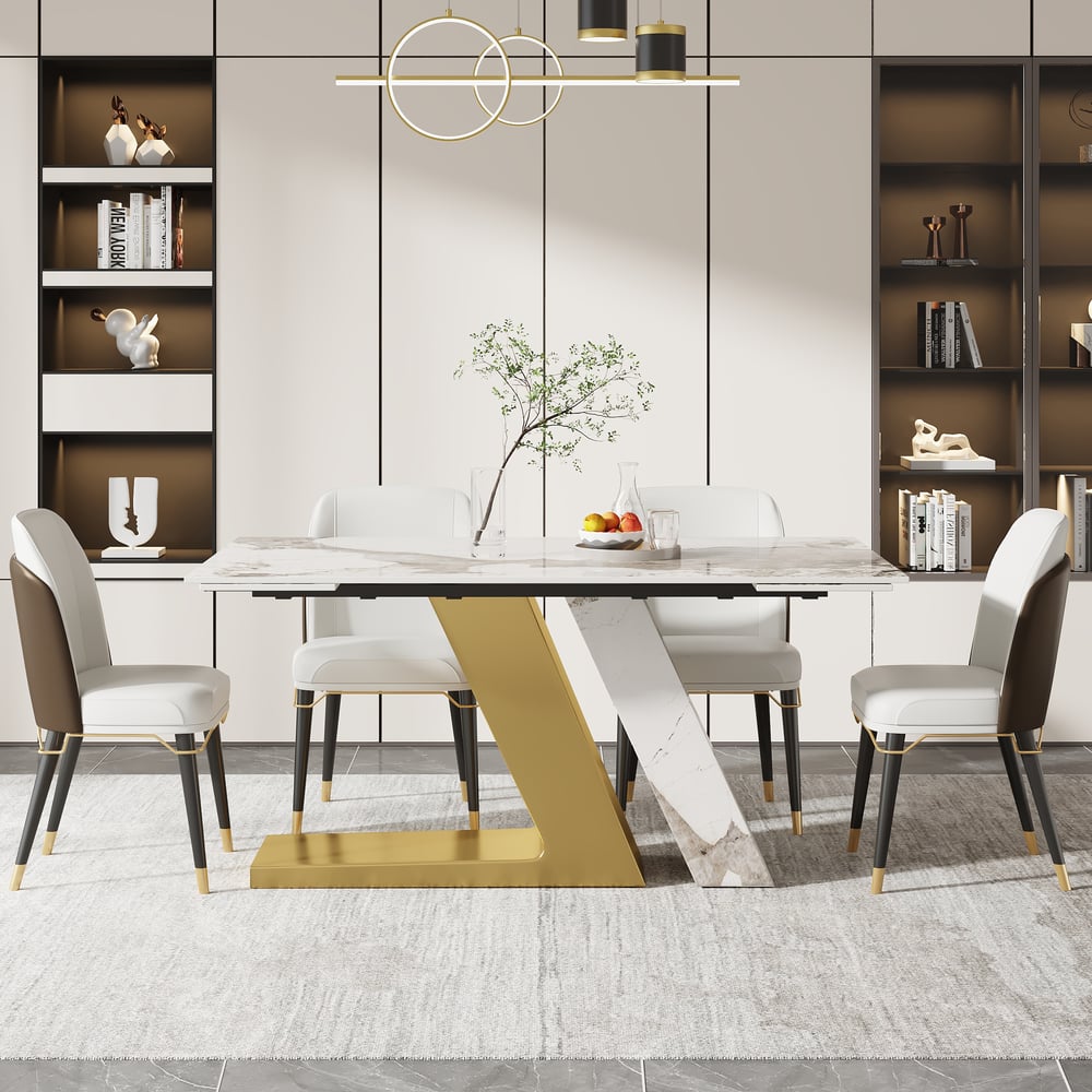 Vragen en antwoorden voor 1600 mm - 2000 mm moderne uitschuifbare eettafel van gesinterde stenen stoelen voor 4-6 personen