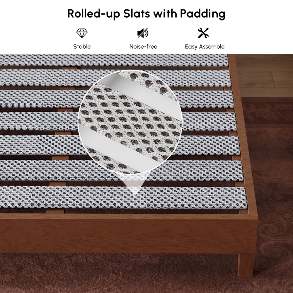 Modern Solid Wood King Upholstered Bed & 2 Drawer Ash Wood Nightstand Set window image