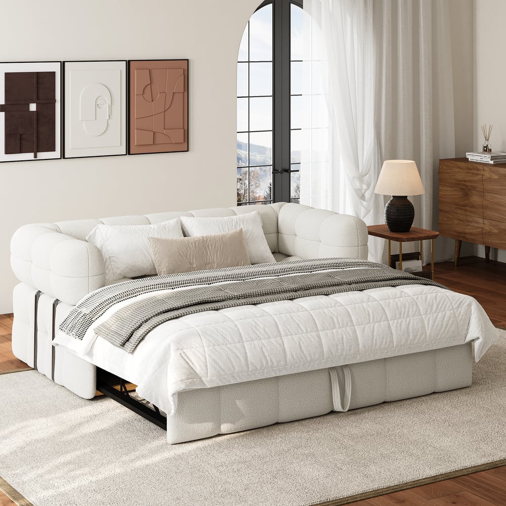 Questions and Answers for Plush lamb fleece Sofa Bed