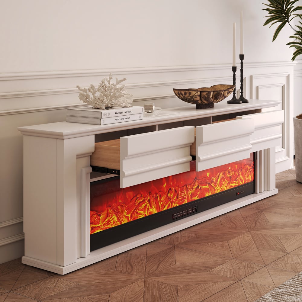 Hodnocení zákazníků pro položku 78.7" elektrický krbový TV stojan s dálkovým ovládáním