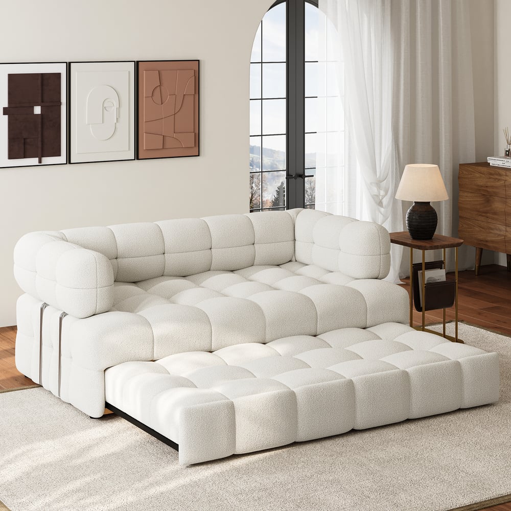 Questions and Answers for Plush lamb fleece Sofa Bed