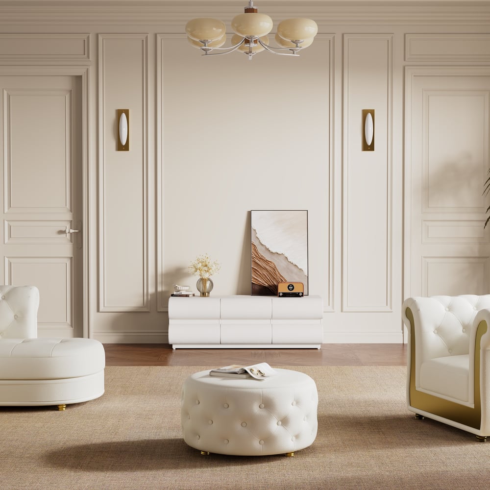 Customer Reviews for Humply 2000mm Modern White Leather Long TV Stand with 8 Drawers Media Console