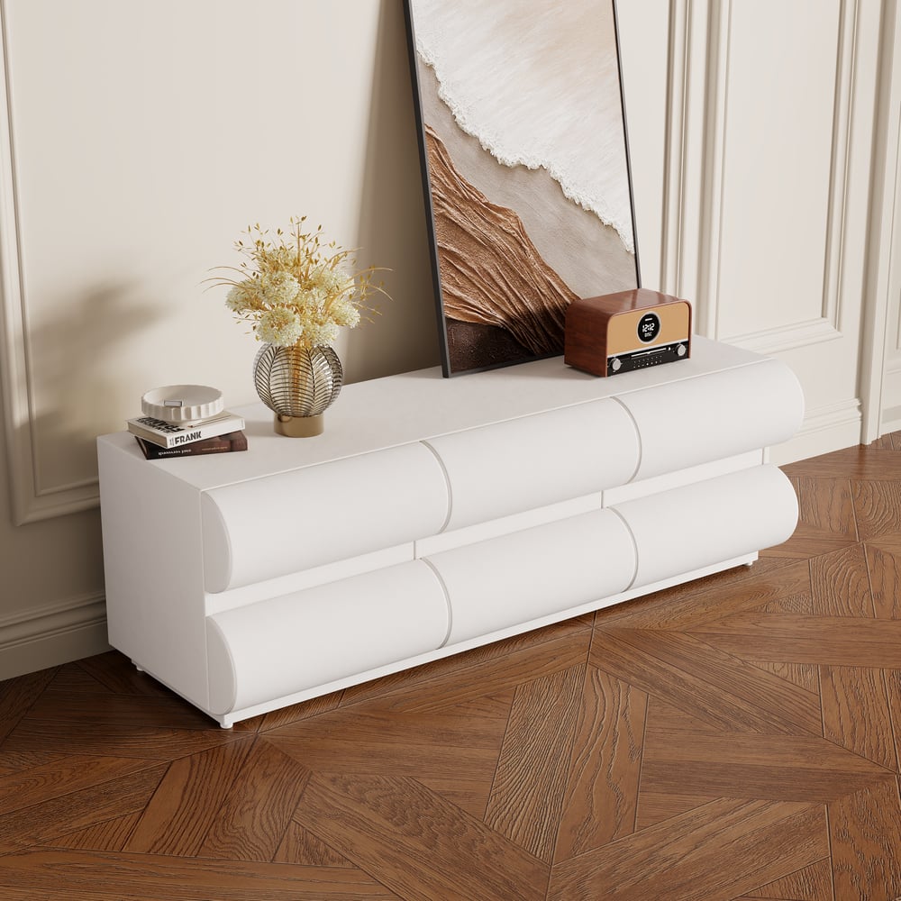 Customer Reviews for Humply 2000mm Modern White Leather Long TV Stand with 8 Drawers Media Console