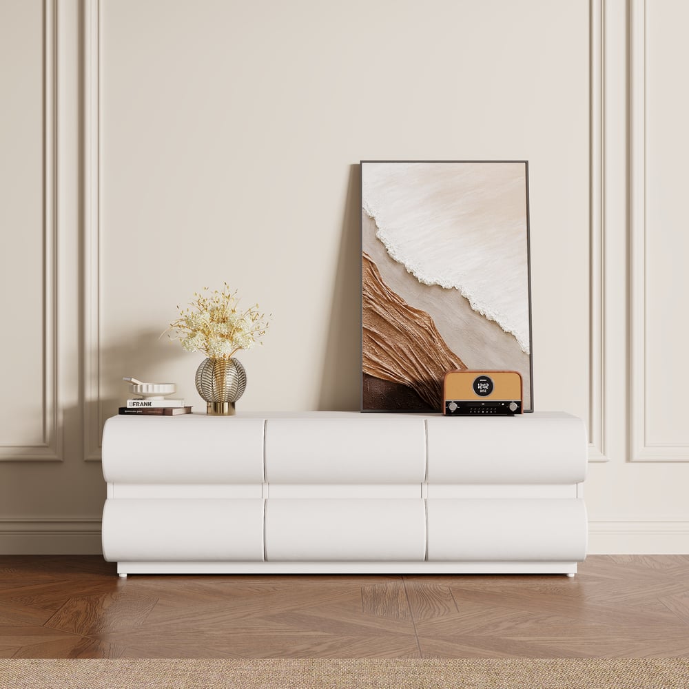 Customer Reviews for Humply 2000mm Modern White Leather Long TV Stand with 8 Drawers Media Console