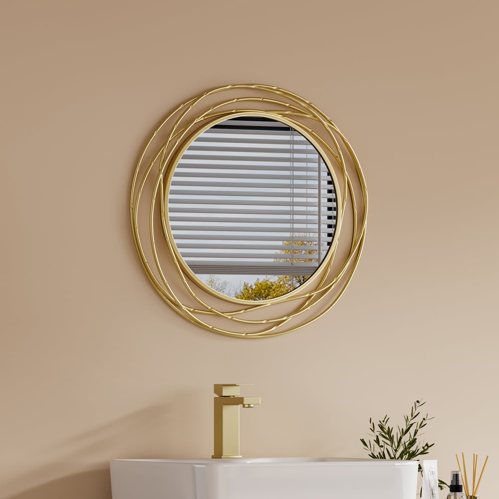 Customer Reviews for 23.6" Large Round Gold Mirror