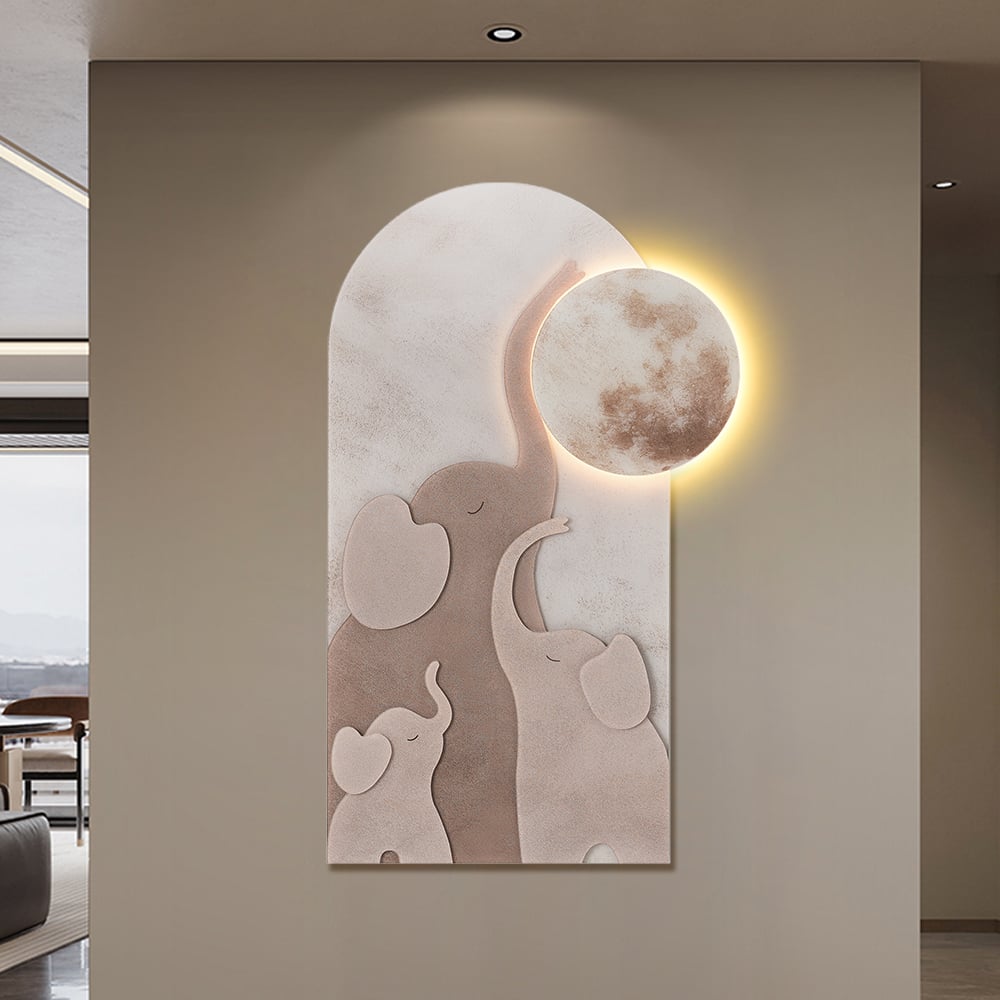 Customer Reviews for 1000mm Arched LED 3D Acrylic Elephant Moon Wall Sculpture Art Decor Living Room Bedroom