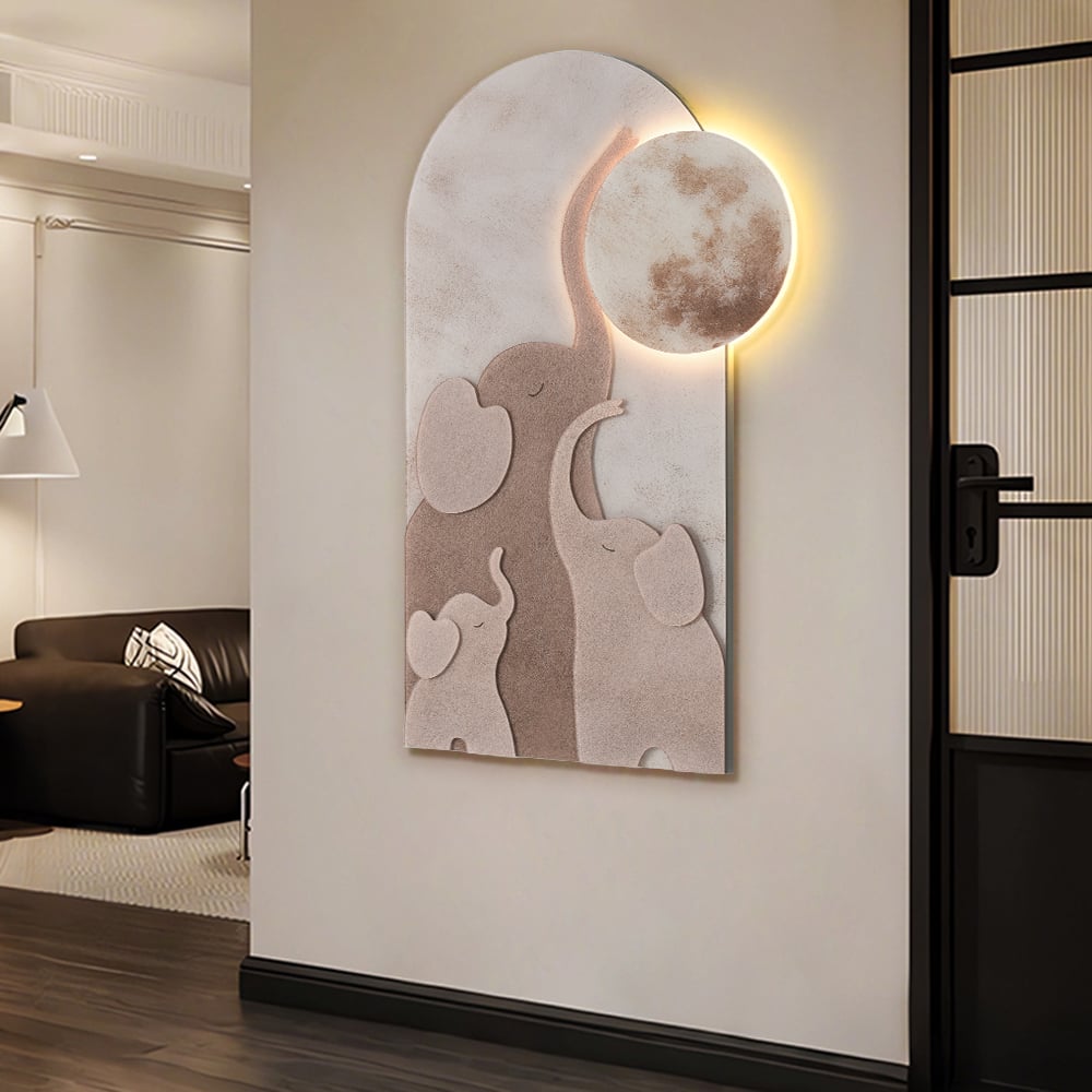 Customer Reviews for 1000mm Arched LED 3D Acrylic Elephant Moon Wall Sculpture Art Decor Living Room Bedroom