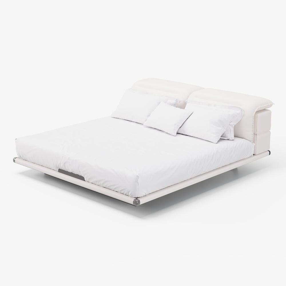 Modern Leather King Size Floating Bedroom Set with Light & Adjustable Headboard Modern Leather King Size Floating Bedroom Set with Light & Adjustable Headboard window image