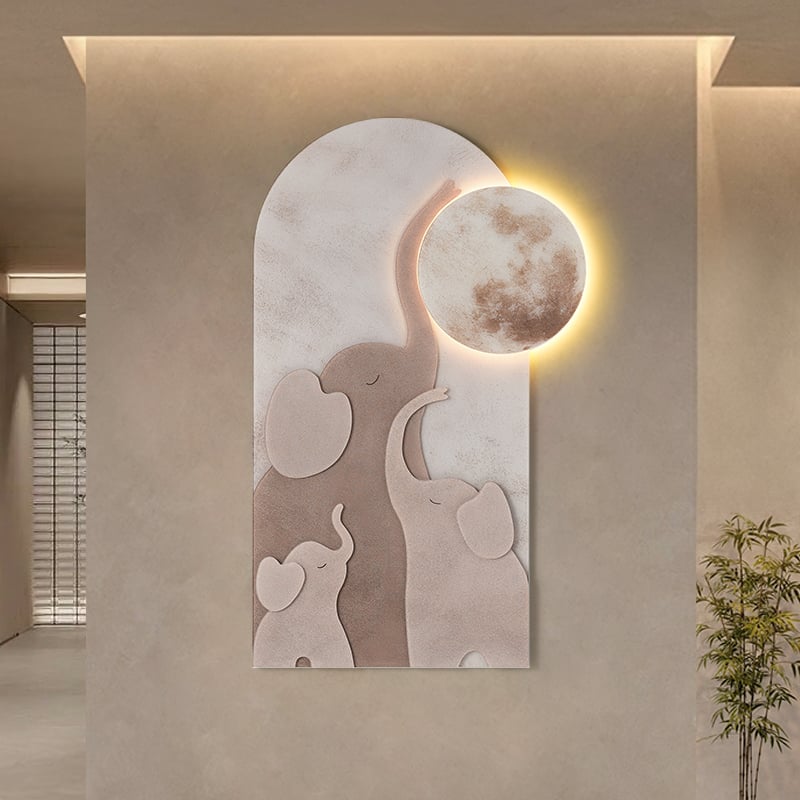Customer Reviews for 1000mm Arched LED 3D Acrylic Elephant Moon Wall Sculpture Art Decor Living Room Bedroom