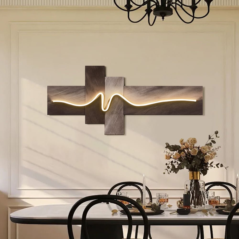 Recensioni dei clienti per Decorazione da parete a LED Golden Wave, alimentazione USB (47,2 pollici)