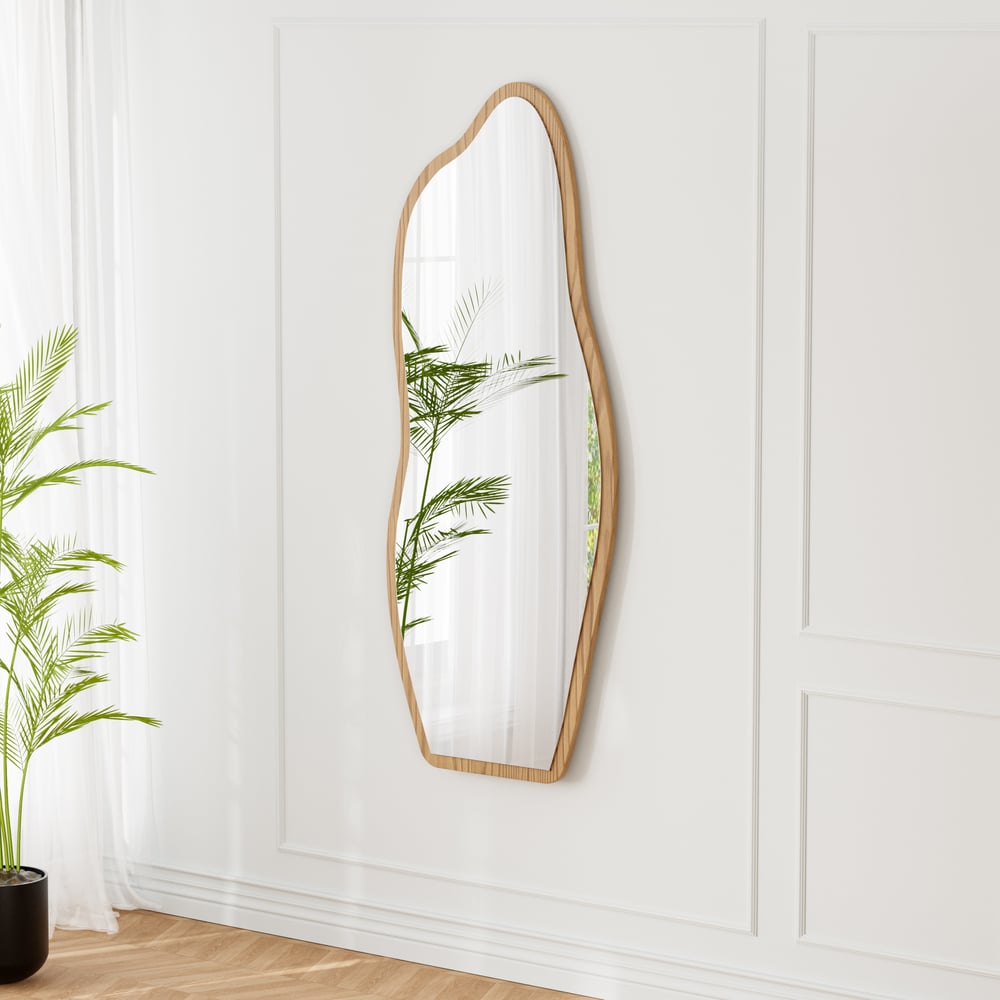 Avis Clients sur Miroir en bois inhabituel pour montage mural ou au sol