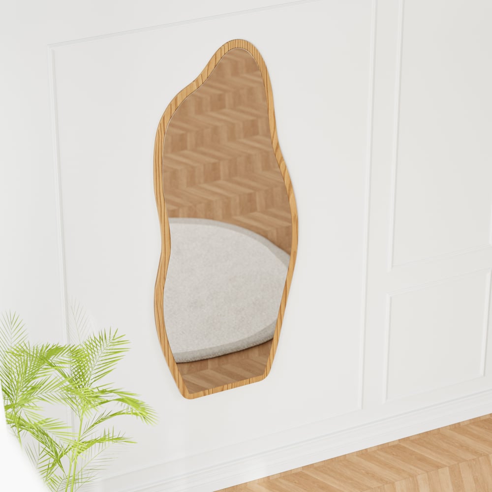 Avis Clients sur Miroir en bois inhabituel pour montage mural ou au sol