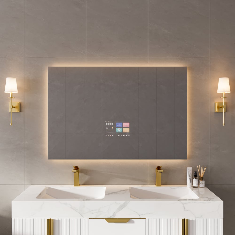 Questions et Réponses pour Miroir de salle de bain intelligent à écran tactile étanche avec multifonction 1200 mm x 700 mm