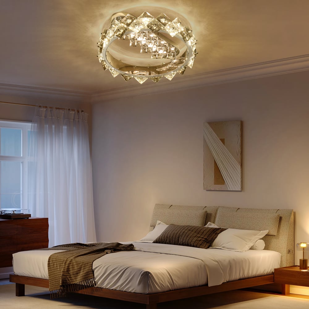 Customer Reviews for Walnut King Size Wood Platform Bed with Headboard and Floating Smart Nightstands