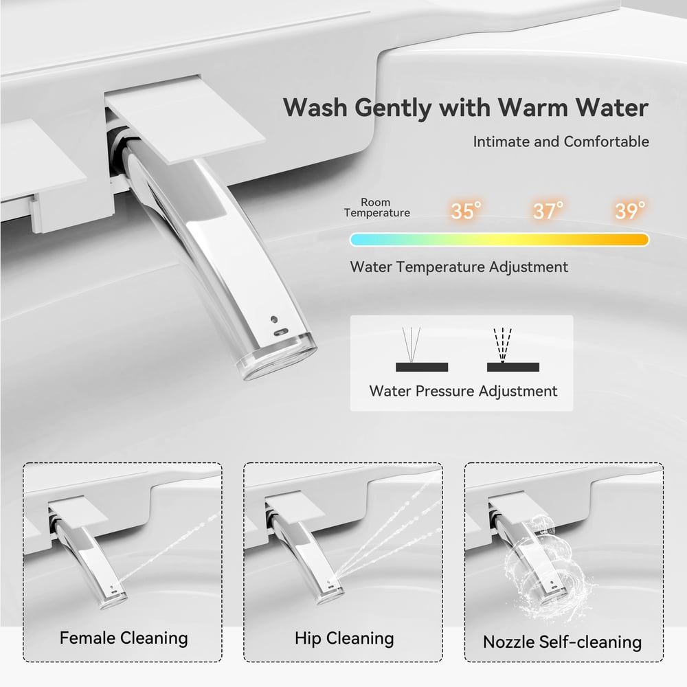 Vragen en antwoorden voor Fitro H2 Pro compact slim bidettoilet met automatisch openen/sluiten, ingebouwde tank