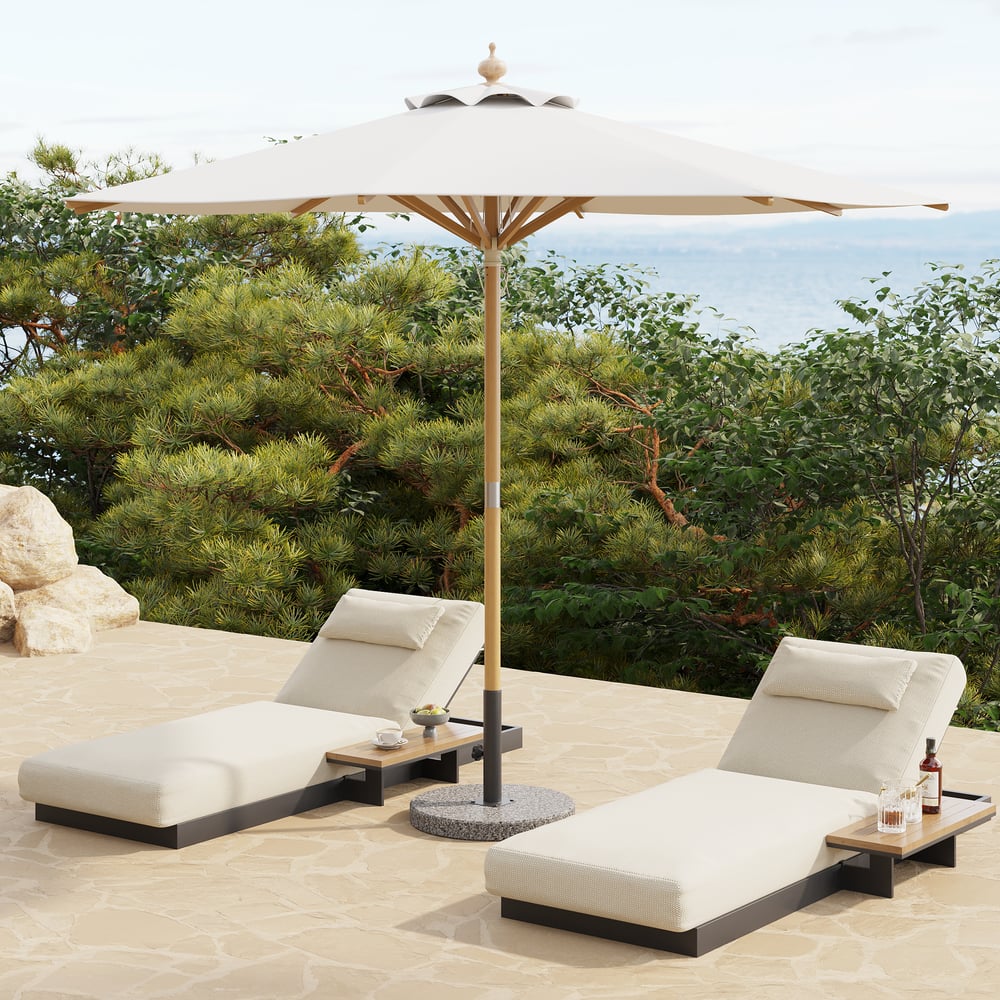 Questions and Answers for Axis 118" Sun Shades Central Pillar Umbrellas in White for Outdoor Patio