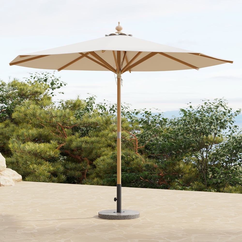 Customer Reviews for Tevara Sun Shades Central Pillar Umbrellas in White for Outdoor Patio