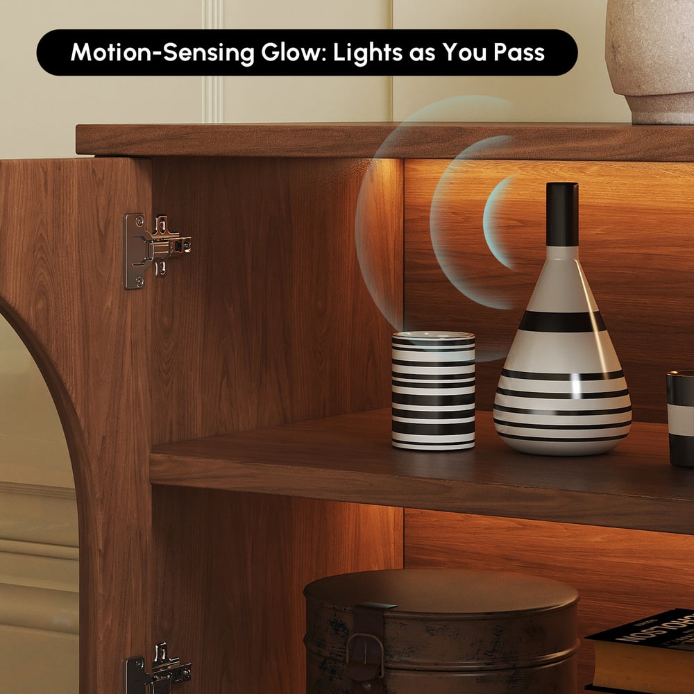 Customer Reviews for Arune 1830mm Arched Glass Doors TV Stand with Storage and LED