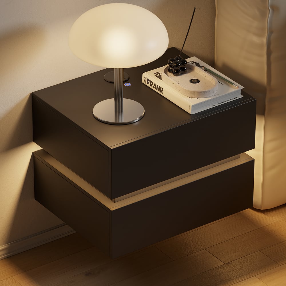 Questions and Answers for Lumio 2-Drawer LED Smart Floating Nightstand with Light