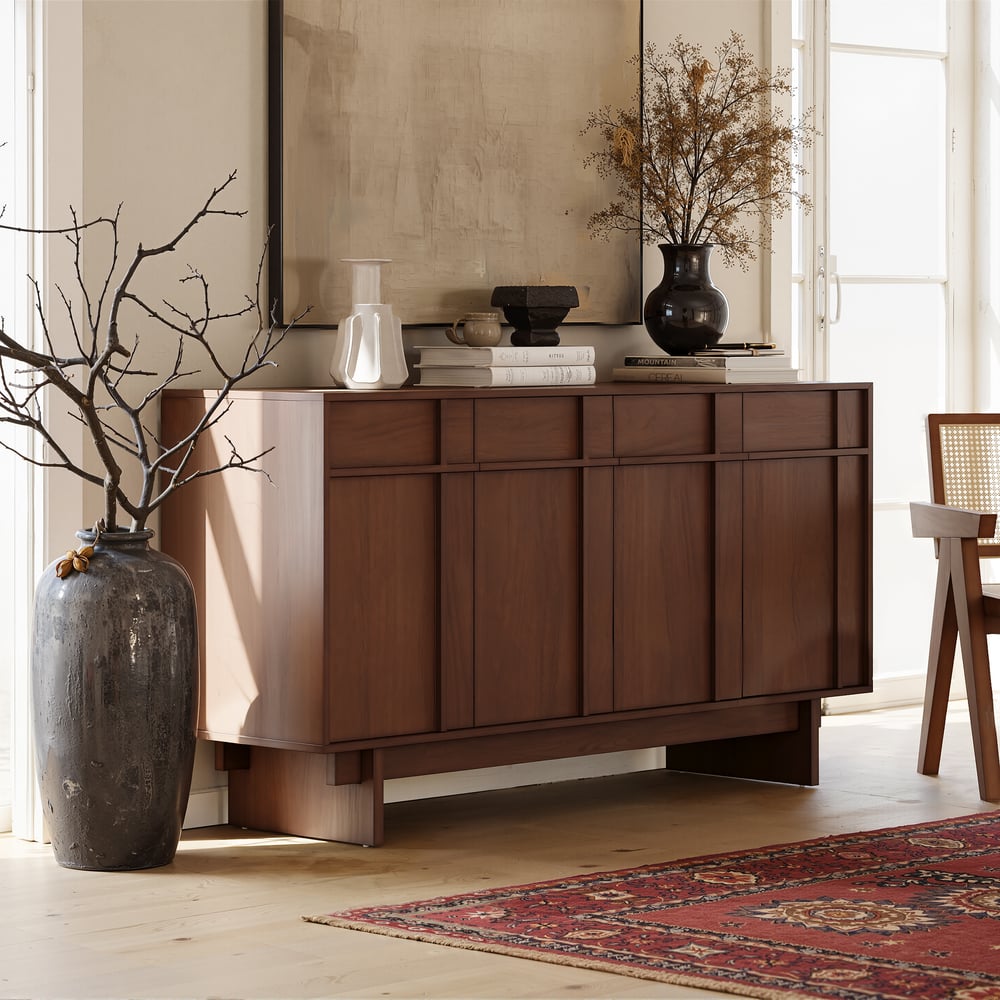 Customer Reviews for 60" Mid Century Modern Sideboard Wooden Buffet with Storage