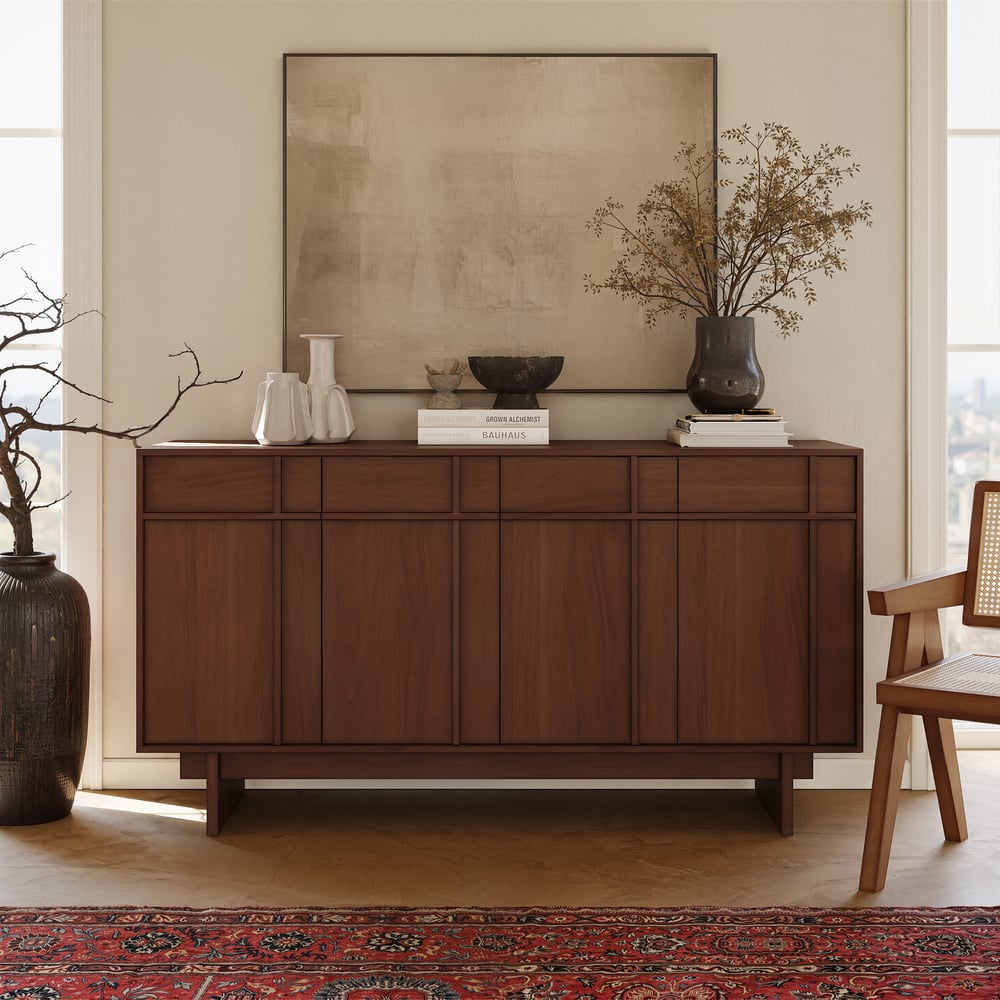 Customer Reviews for 60" Mid Century Modern Sideboard Wooden Buffet with Storage
