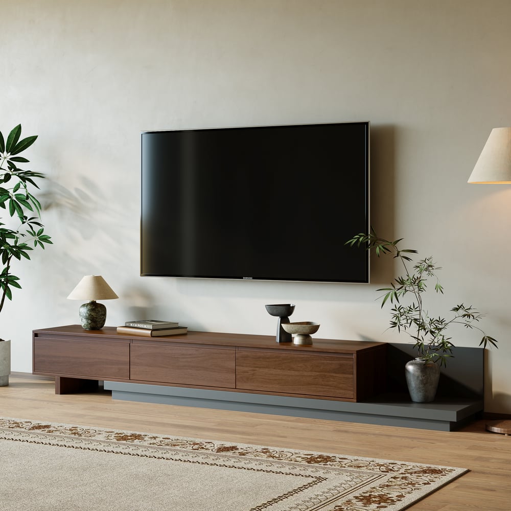 Questions and Answers for Fero Minimalistic TV Lowboard, Extendable from 2000 mm to 3600 mm