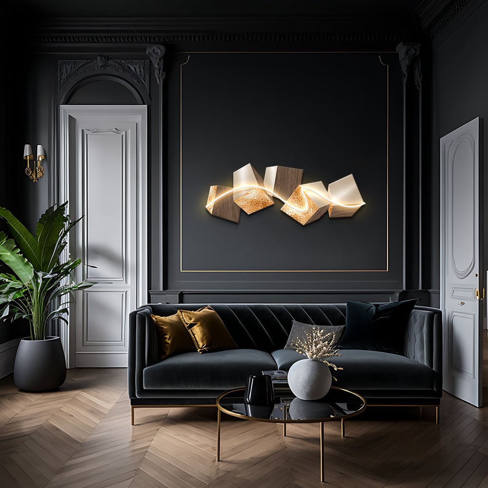 Klantrecensies voor 1000 mm LED acryl abstract geometrisch wanddecor moderne kunst woonkamer slaapkamer