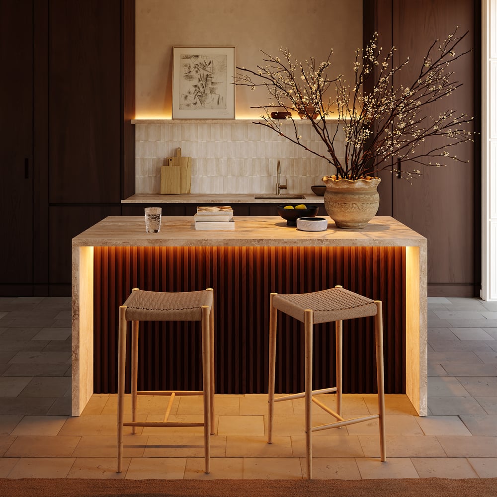 Questions and Answers for 72" Modern Waterfall Kitchen lsland with Light & Storage